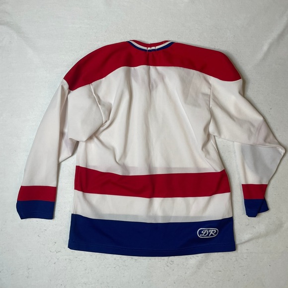 Vintage Daignault Canada Hockey Jersey Mens‎ L White Red Blue Long Sleeve - Picture 3 of 10